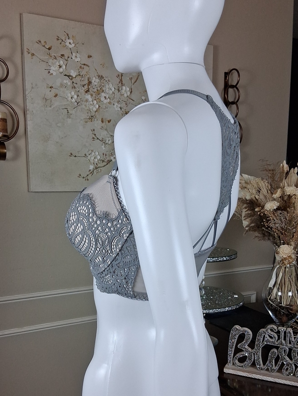 Victoria's Secret Dream Angels Collection Lace Overlay Racerback Bra 32DDD - Picture 14 of 16